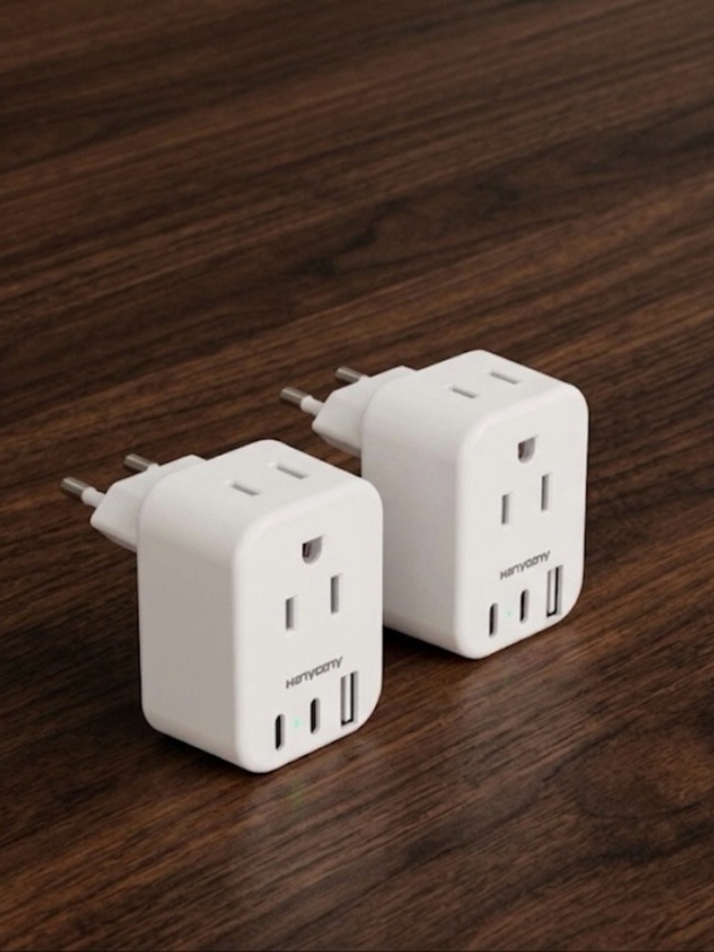 2-Pack European Travel Plug Adapter